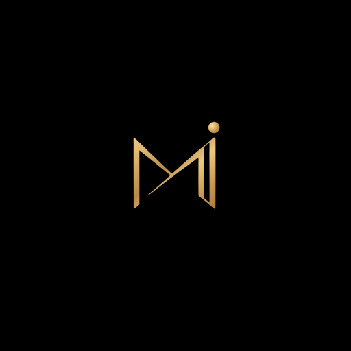 McCrawAI official logo, gold Mi mark